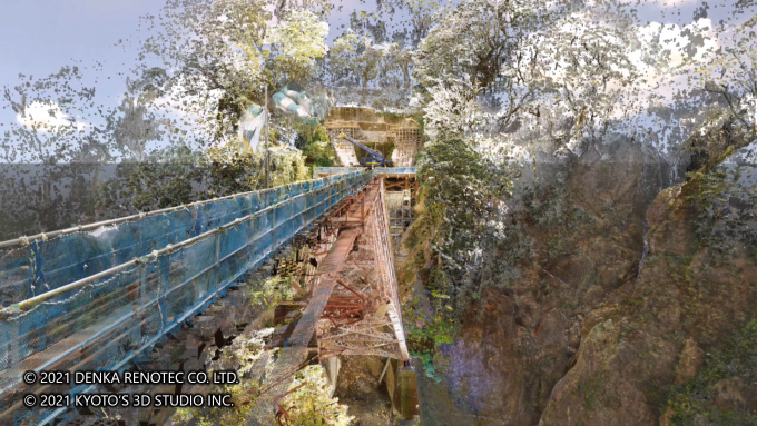 【The First Shirakawa Bridge of the Minami-aso Railway】Enjoy the 3Ⅾ bird’s eye view like Spiderman.